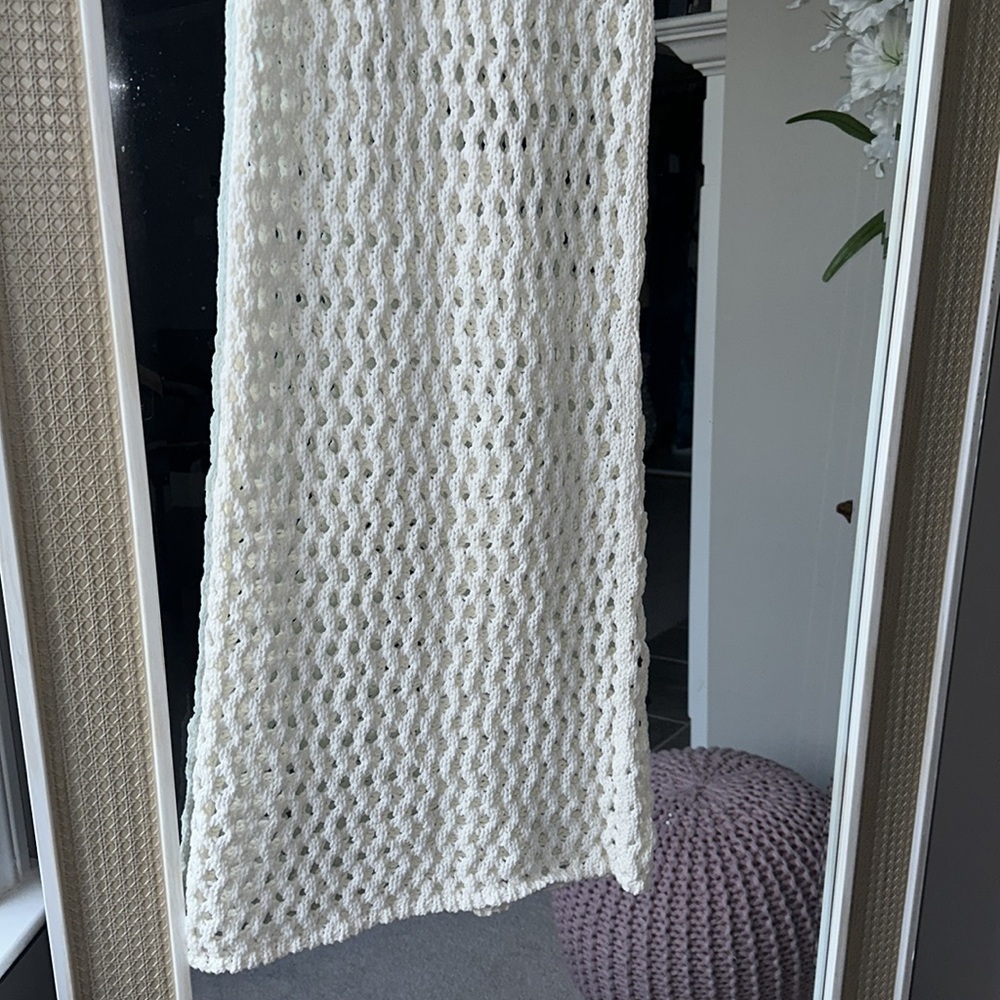 Zulu & Zephyr White Cotton Crochet Knit Dress - Picture 10 of 12